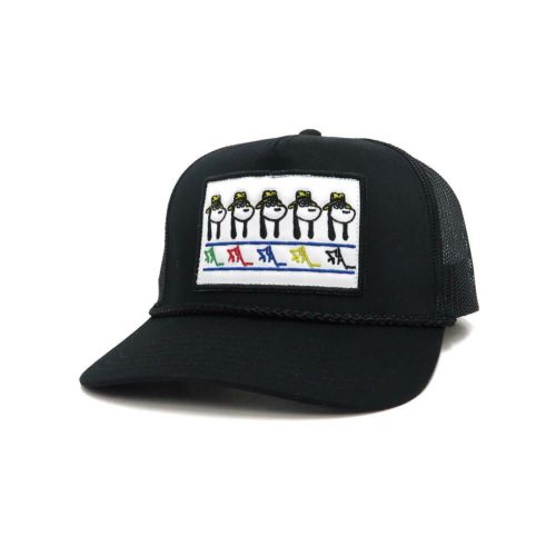 FUCKING AWESOME MESH CAP ファッキンオーサム メッシュキャップ SPIKE REPEAT EMBROIDERED 5 PANEL MESH BLACK スケートボード スケボー 