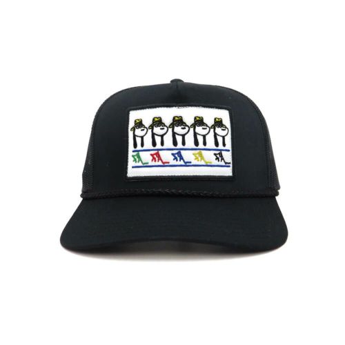 FUCKING AWESOME MESH CAP ファッキンオーサム メッシュキャップ SPIKE REPEAT EMBROIDERED 5 PANEL MESH BLACK スケートボード スケボー 1