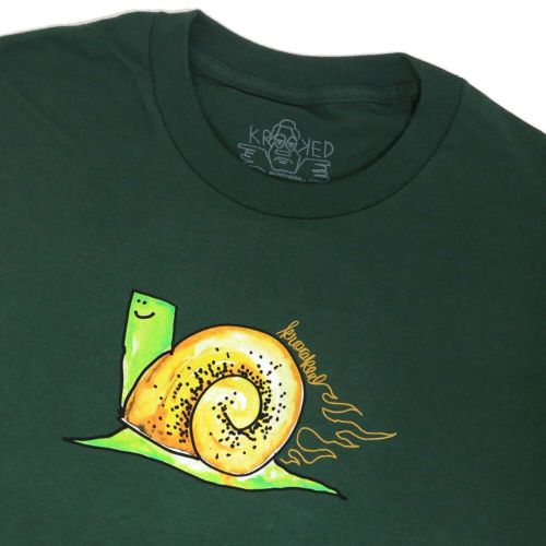 KROOKED T-SHIRT クルキッド Tシャツ FLAME SNAIL FOREST スケートボード スケボー 1