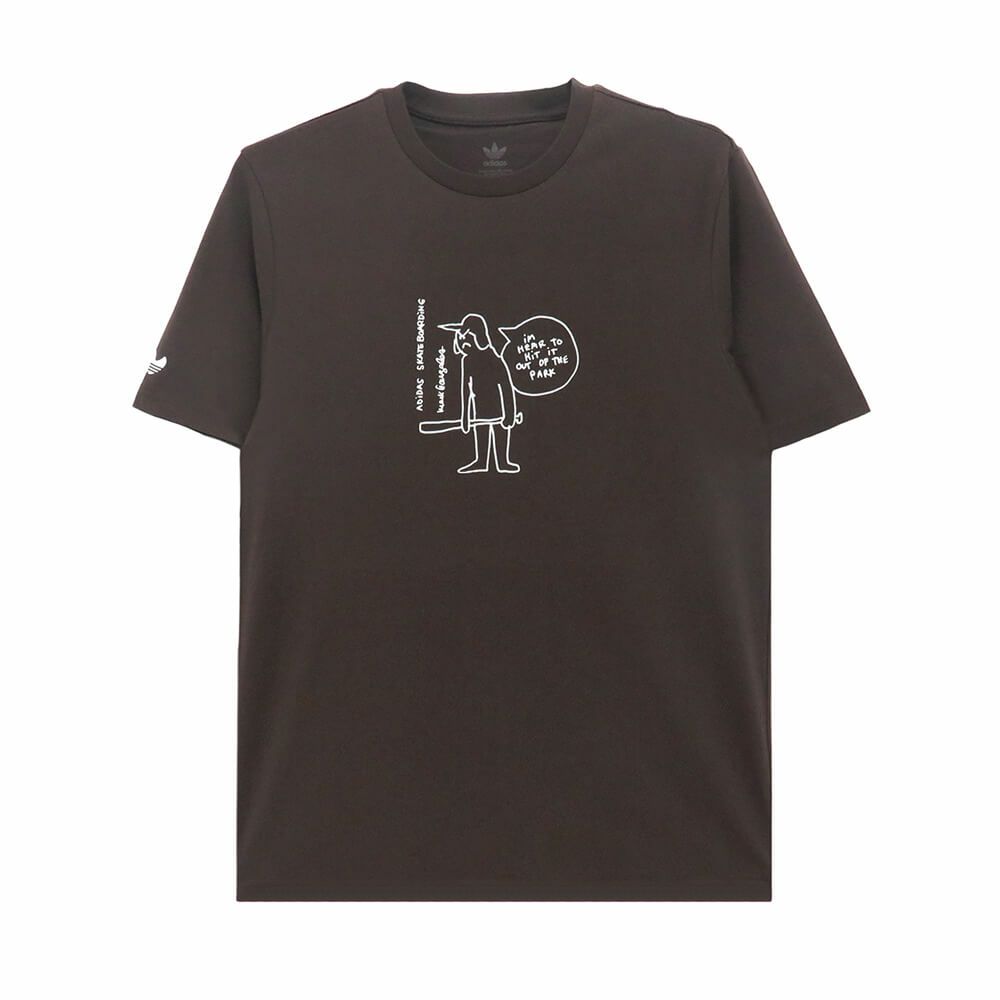 ADIDAS T-SHIRT アディダス Tシャツ SHMOO G DARK BROWN スケートボード スケボー 