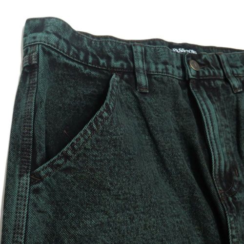 PASS~PORT SHORTS パスポート ショーツ WORKERS CLUB JEANS SHORT R42 DARK GREEN OVER DIE スケートボード スケボー 1