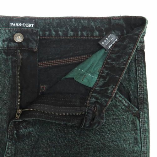 PASS~PORT SHORTS パスポート ショーツ WORKERS CLUB JEANS SHORT R42 DARK GREEN OVER DIE スケートボード スケボー 3