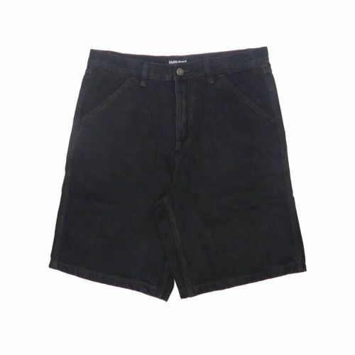 PASS~PORT SHORTS パスポート ショーツ WORKERS CLUB JEANS SHORT R42 WASHED BLACK スケートボード スケボー 