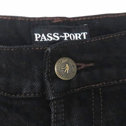 PASS~PORT SHORTS パスポート ショーツ WORKERS CLUB JEANS SHORT R42 WASHED BLACK スケートボード スケボー 2