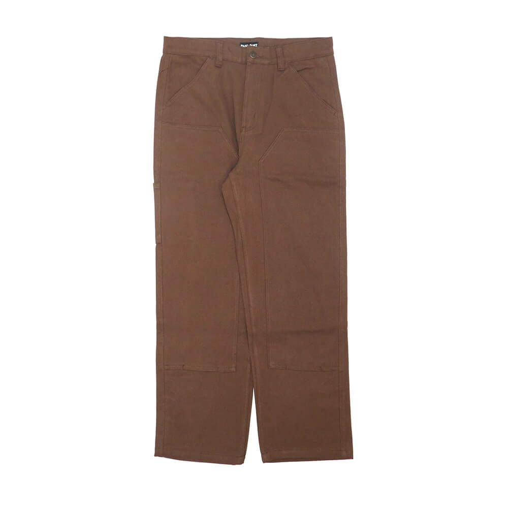 PASS~PORT PANTS パスポート パンツ ジーンズ DOUBLE KNEE DIGGERS CLUB R41 MUD BROWN スケートボード スケボー 