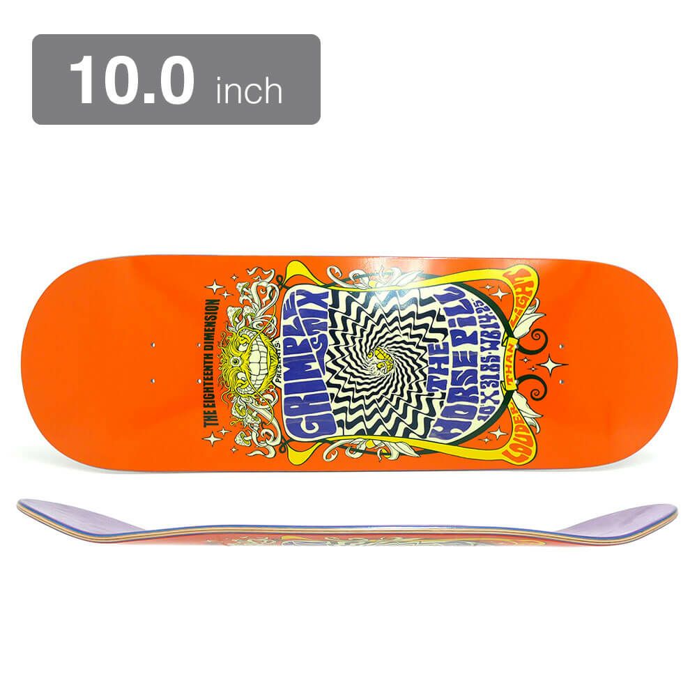 ANTIHERO DECK アンチヒーロー デッキ TEAM GRIMPLESTIX LITHO PURPLE STAIN 10.0 THE HORSE PILL SHAPE スケートボード スケボー