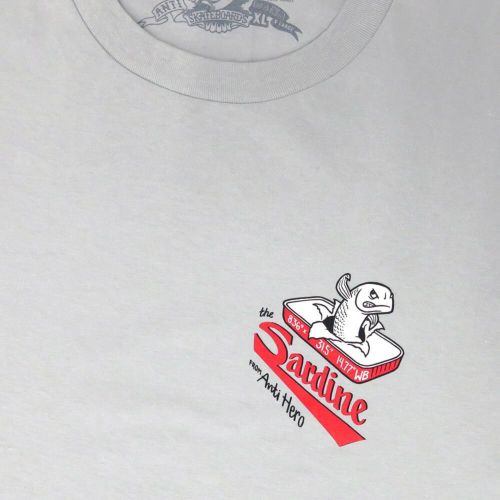 ANTIHERO T-SHIRT アンチヒーロー Tシャツ THE SARDINE SILVER スケートボード スケボー 2