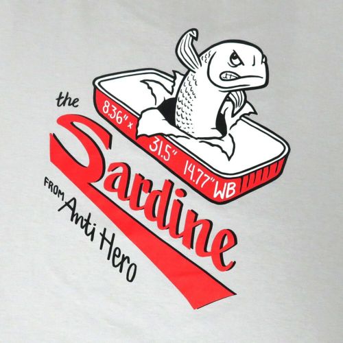 ANTIHERO T-SHIRT アンチヒーロー Tシャツ THE SARDINE SILVER スケートボード スケボー 3