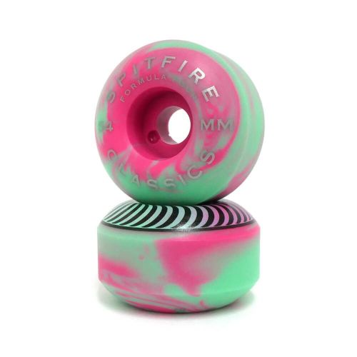 SPITFIRE WHEEL スピットファイヤー ウィール FORMULA FOUR (F4) CLASSIC 99D PINK/TEAL SWIRL ピンク/ティール 54mm スケートボード スケボー 1