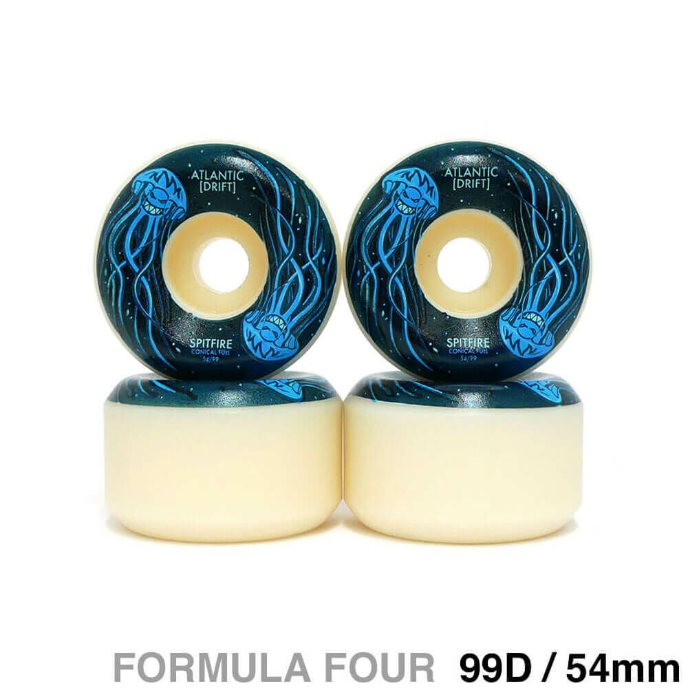 SPITFIRE WHEEL スピットファイヤー ウィール FORMULA FOUR (F4) CONICAL FULL 99D SPITFIRE x ATLANTIC DRIFT 54mm スケートボード スケボー