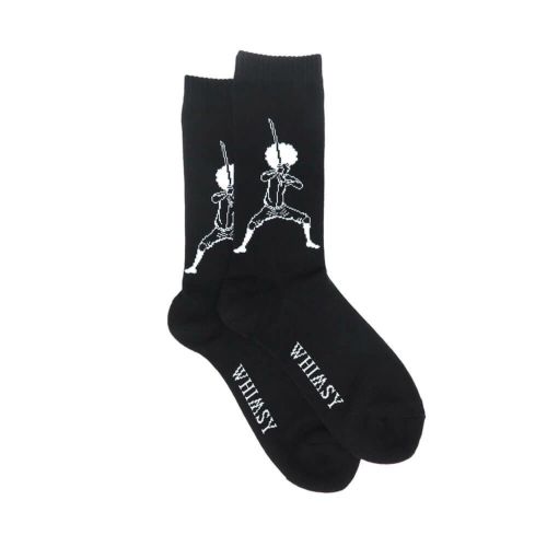 WHIMSY SOCKS ウィムジー ソックス 靴下 MARA BLACK スケートボード スケボー 3