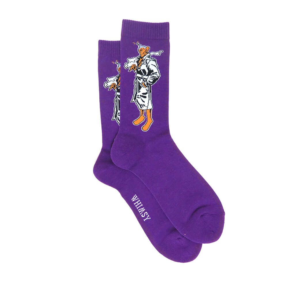 WHIMSY SOCKS ウィムジー ソックス 靴下 PEEPO SAN PURPLE スケートボード スケボー 3
