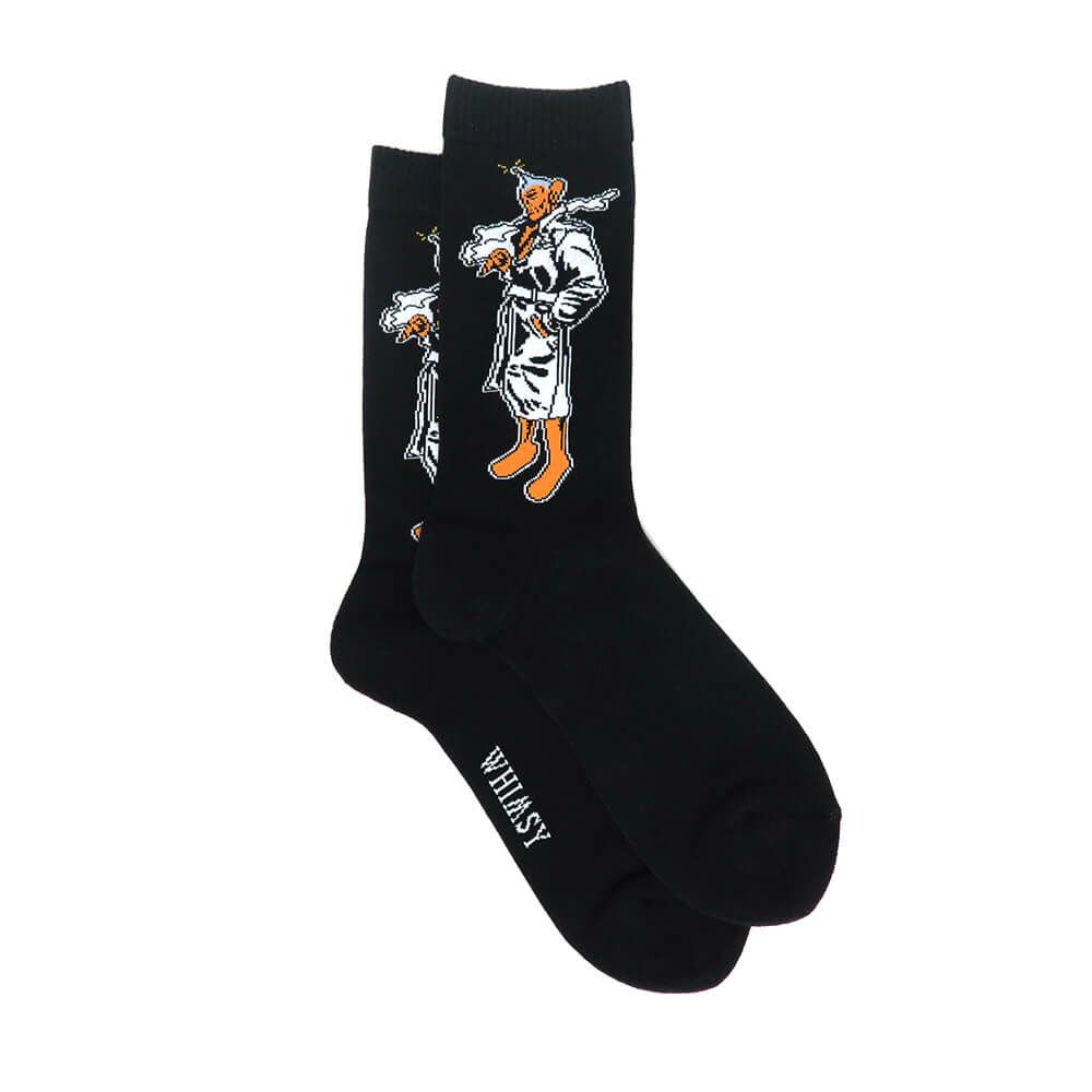  WHIMSY SOCKS ウィムジー ソックス 靴下 PEEPO SAN BLACK スケートボード スケボー 3