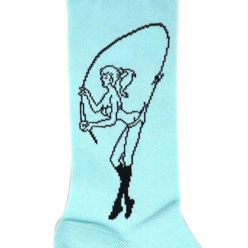 WHIMSY SOCKS ウィムジー ソックス 靴下 FISHING GIRL LIGHT BLUE スケートボード スケボー 4