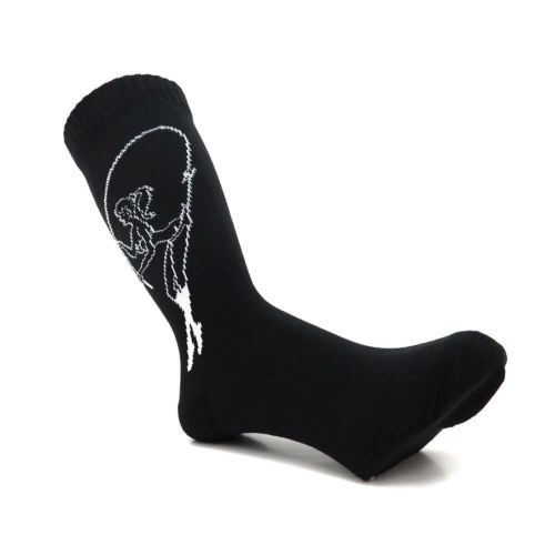 WHIMSY SOCKS ウィムジー ソックス 靴下 FISHING GIRL BLACK スケートボード スケボー 