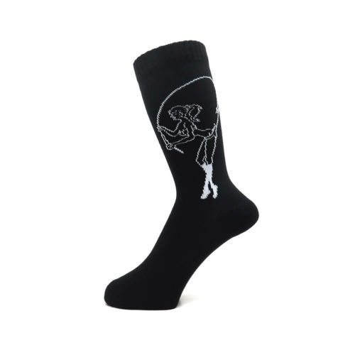 WHIMSY SOCKS ウィムジー ソックス 靴下 FISHING GIRL BLACK スケートボード スケボー 1
