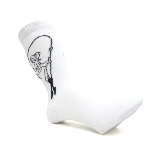 WHIMSY SOCKS ウィムジー ソックス 靴下 FISHING GIRL WHITE スケートボード スケボー 