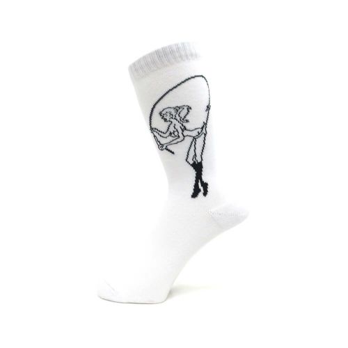 WHIMSY SOCKS ウィムジー ソックス 靴下 FISHING GIRL WHITE スケートボード スケボー 1