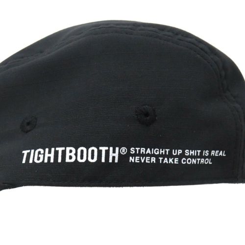 TIGHTBOOTH（TBPR）CAP タイトブース キャップ RIPSTOP SIDE LOGO CAMP BLACK スケートボード スケボー 4
