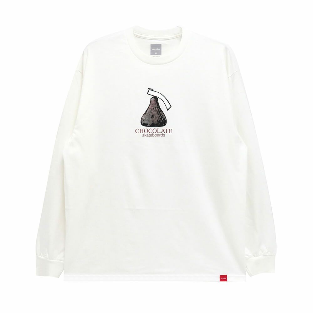 CHOCOLATE LONG SLEEVE チョコレート ロングスリーブTシャツ KISS WHITE スケートボード スケボー 