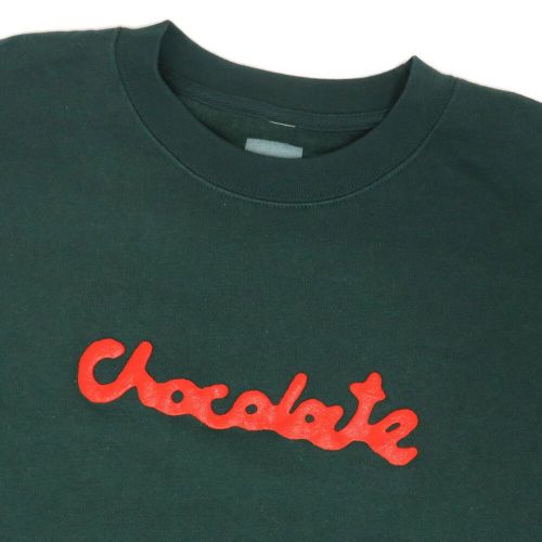 CHOCOLATE CREW SWEAT チョコレート トレーナー DRIP SCRIPT FOREST GREEN スケートボード スケボー 1