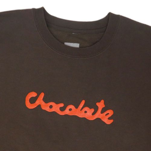 CHOCOLATE CREW SWEAT チョコレート トレーナー DRIP SCRIPT BROWN スケートボード スケボー 1