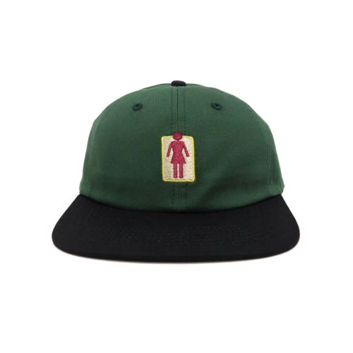 GIRL CAP ガール キャップ OG NATURALS 6 PANEL GREEN/BLACK スケートボード スケボー 1