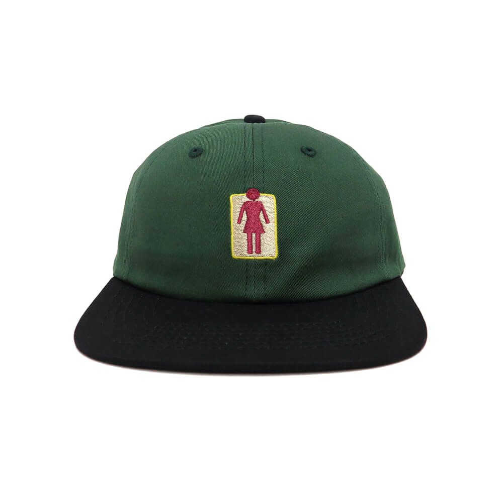 GIRL CAP ガール キャップ OG NATURALS 6 PANEL GREEN/BLACK スケートボード スケボー 1