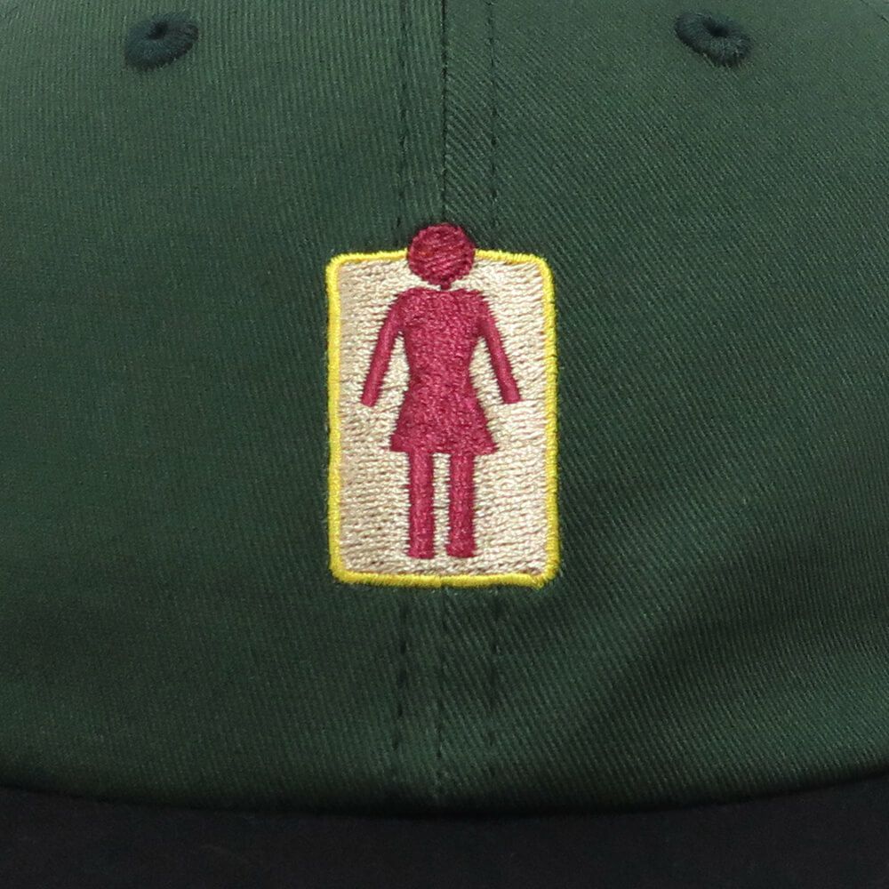 GIRL CAP ガール キャップ OG NATURALS 6 PANEL GREEN/BLACK スケートボード スケボー 4