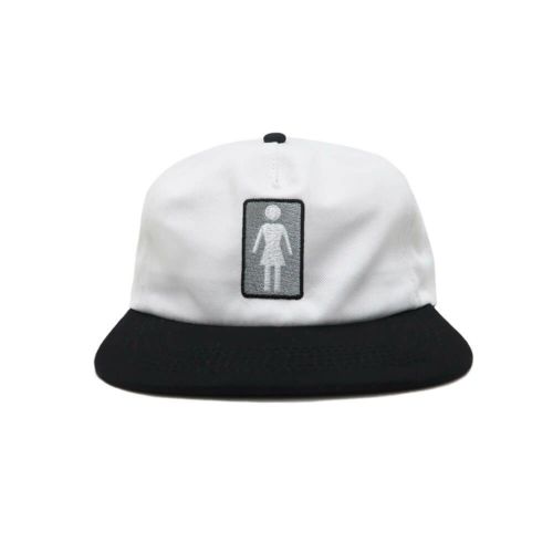 GIRL CAP ガール キャップ OG BLACK & WHITE 5 PANEL WHITE/BLACK スケートボード スケボー 1