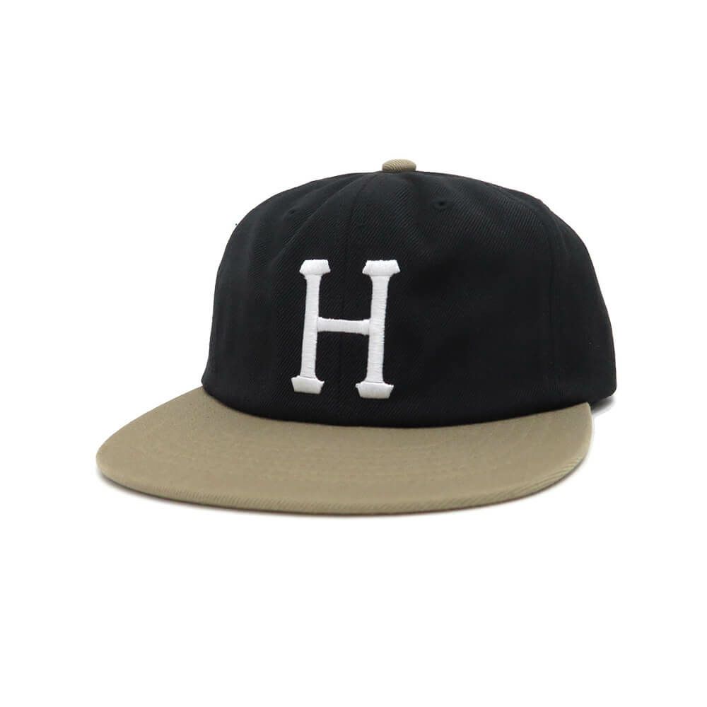 HUF CAP ハフ キャップ HUF SET CLASSIC H 6 PANEL BLACK スケートボード スケボー 