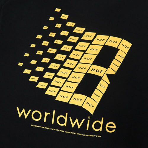 HUF T-SHIRT ハフ Tシャツ HUF X BRONZE 56K BLACK スケートボード スケボー 3