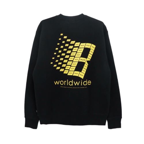 HUF CREW SWEAT ハフ トレーナー HUF X BRONZE 56K BLACK スケートボード スケボー 