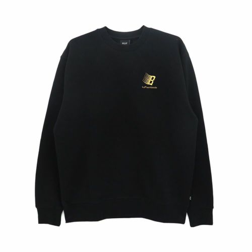 HUF CREW SWEAT ハフ トレーナー HUF X BRONZE 56K BLACK スケートボード スケボー 1