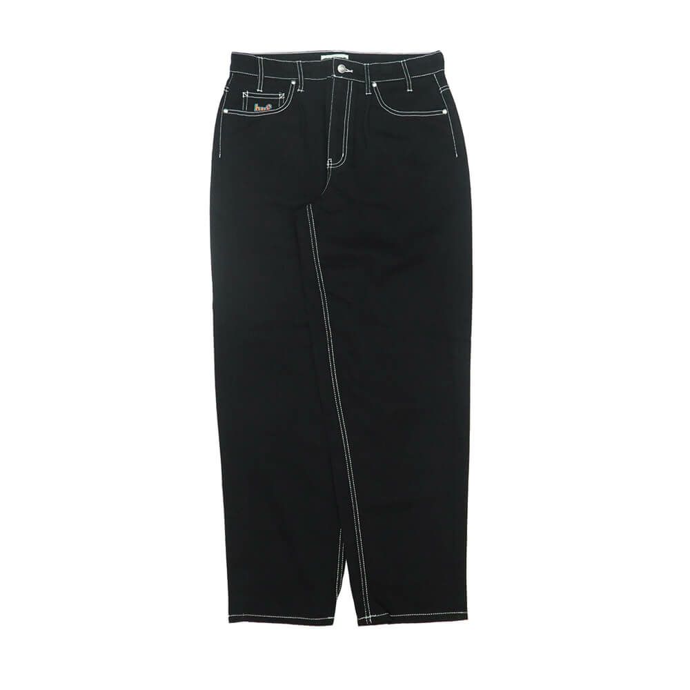 HUF JEANS ハフ パンツ ジーンズ CROMER PANTS BLACK/WHITE スケートボード スケボー 