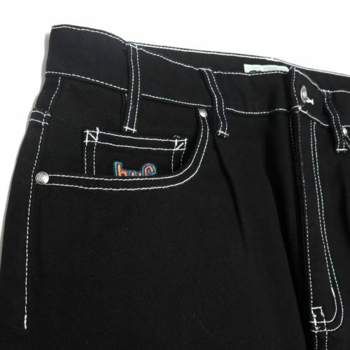 HUF JEANS ハフ パンツ ジーンズ CROMER PANTS BLACK/WHITE スケートボード スケボー 1