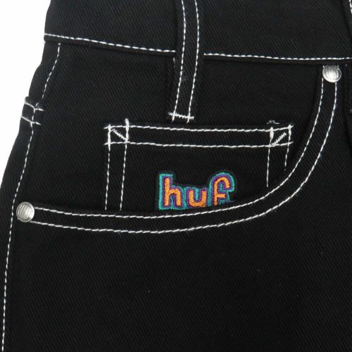 HUF JEANS ハフ パンツ ジーンズ CROMER PANTS BLACK/WHITE スケートボード スケボー 8