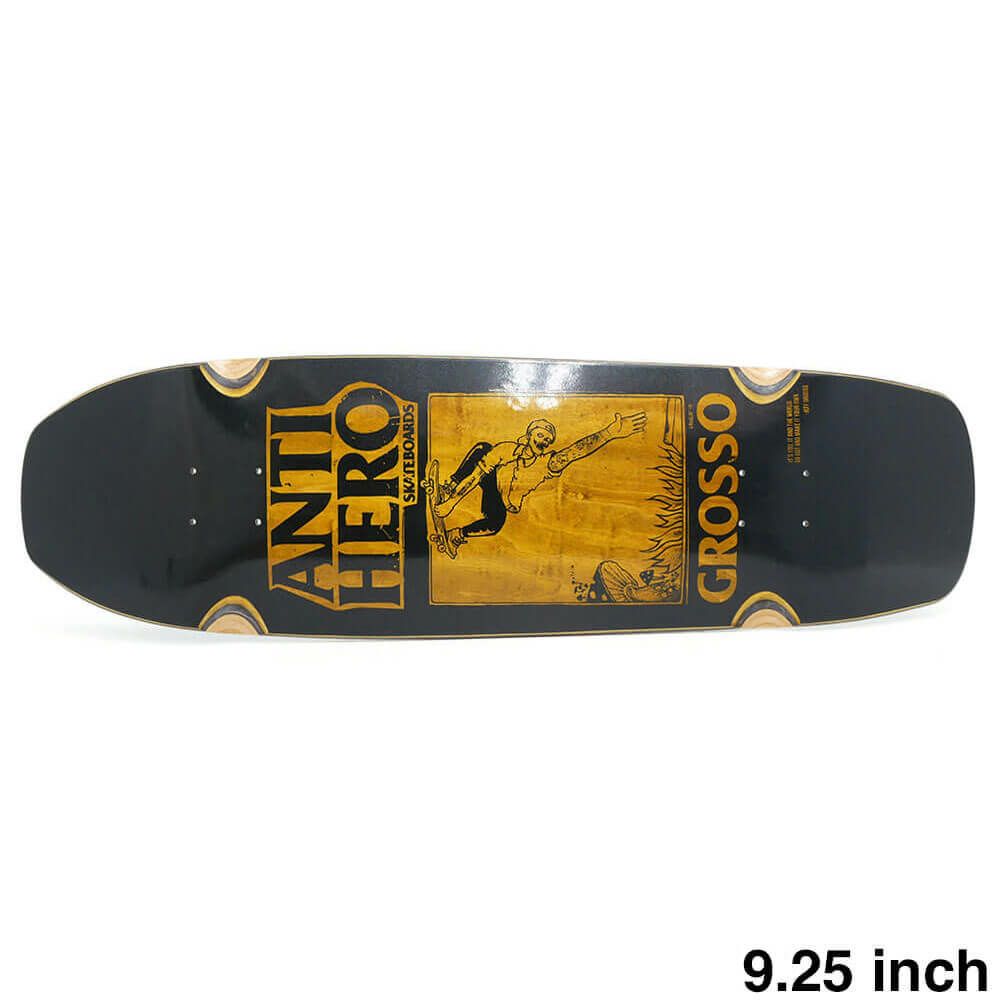SKATESHOP DAY 2025 ANTIHERO DECK アンチヒーロー デッキ JEFF GROSSO SSD 25 GROSSO HAND PLANT BLACK BROWN STAIN 9.25 GROSSO’S ORIGINAL SHAPE WHEEL WELLS SQUARE EDGE スケートボード スケボー