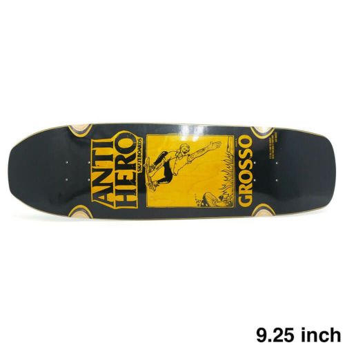 SKATESHOP DAY 2025 ANTIHERO DECK アンチヒーロー デッキ JEFF GROSSO SSD 25 GROSSO HAND PLANT BLACK YELLOW STAIN 9.25 GROSSO’S ORIGINAL SHAPE WHEEL WELLS SQUARE EDGE スケートボード スケボー