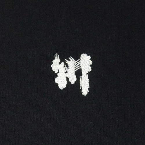 KAWA HOOD 川 パーカー 川 LOGO 1POINT ZIP BLACK/WHITE 刺繍ロゴ スケートボード スケボー 2