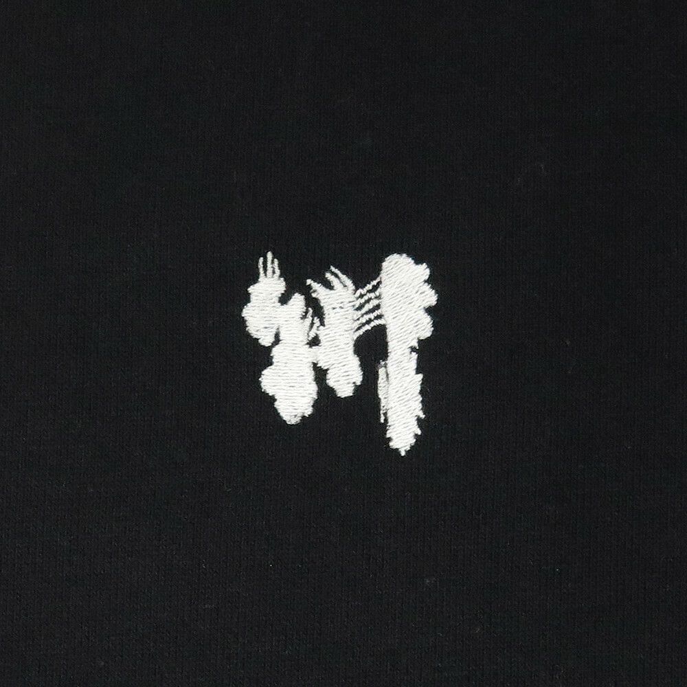 KAWA HOOD 川 パーカー 川 LOGO 1POINT ZIP BLACK/WHITE 刺繍ロゴ スケートボード スケボー 2