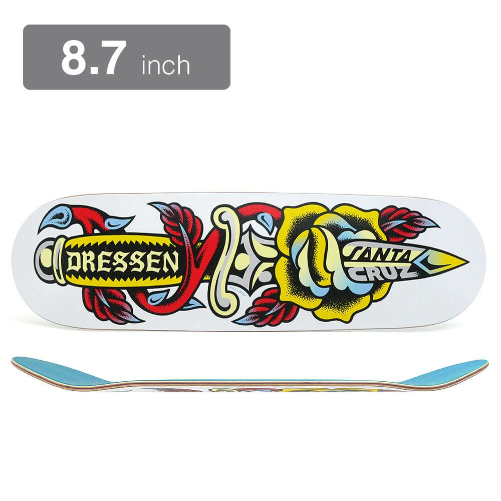 SANTA CRUZ DECK サンタクルーズ デッキ ERIC DRESSEN ROSE DAGGER WHITE 8.7 スケートボード スケボー