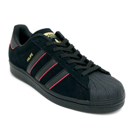 ADIDAS SKATEBOARDING SHOES アディダススケートボーディング シューズ スニーカー スーパースター SUPERSTAR ADV x FELIPE JR7831 BLACK/RED/GOLD スケートボード スケボー 06