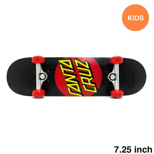 防水ケース付き SANTA CRUZ サンタクルーズ コンプリートセット スケートボード完成品（子供用） CLASSIC DOT SUPER MICRO BLACK 7.25 スケートボード スケボー