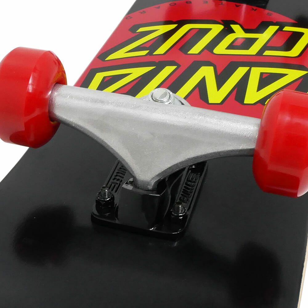防水ケース付き SANTA CRUZ サンタクルーズ コンプリートセット スケートボード完成品（子供用） CLASSIC DOT SUPER MICRO BLACK 7.25 スケートボード スケボー 2