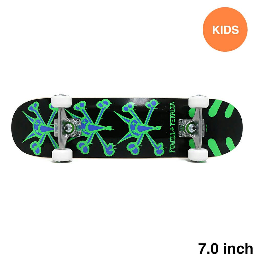 防水ケース付き POWELL PERALTA パウエルペラルタ コンプリートセット スケートボード完成品（子供用） VATO RAT BLACK/GREEN 7.0 スケートボード スケボー