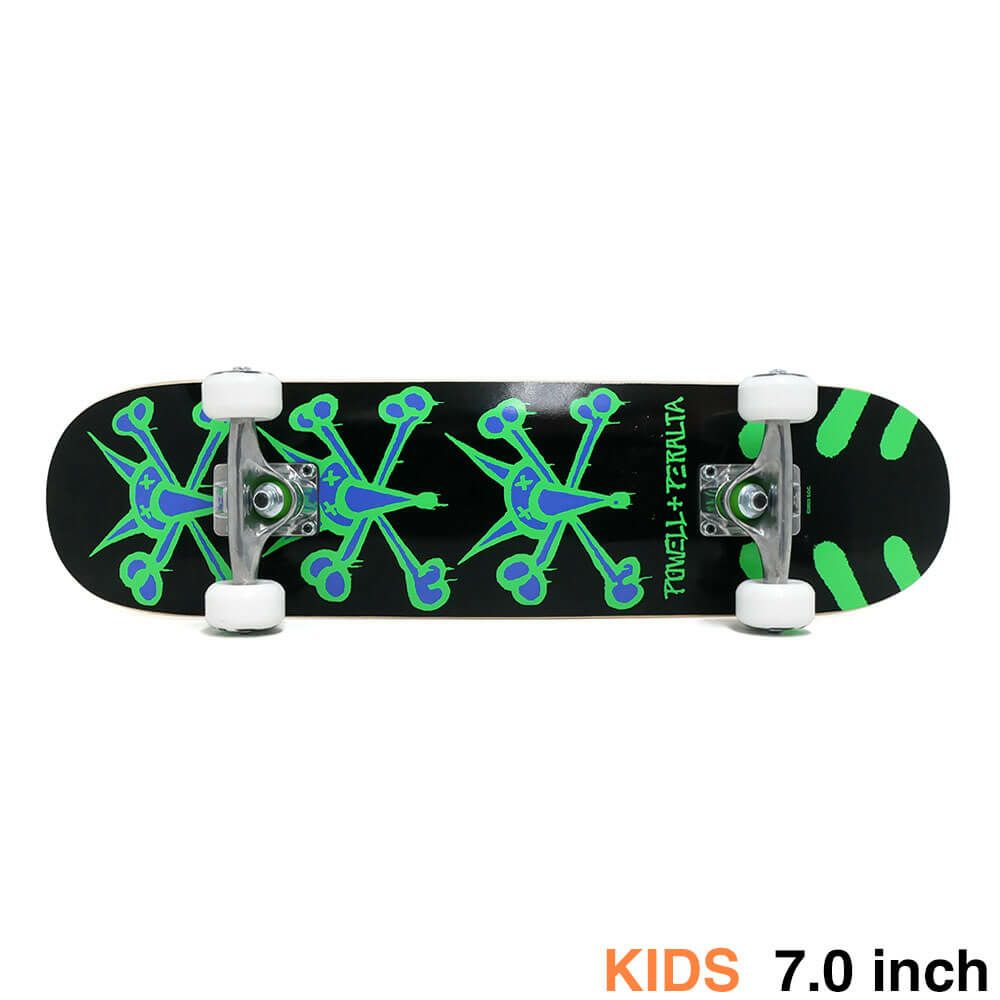防水ケース付き POWELL PERALTA パウエルペラルタ コンプリートセット スケートボード完成品（子供用） VATO RAT BLACK/GREEN 7.0 スケートボード スケボー