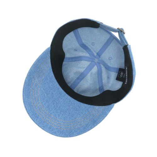 TIGHTBOOTH（TBPR）CAP タイトブース キャップ LABEL LOGO DENIM 6 PANEL LIGHT BLUE スケートボード スケボー 3
