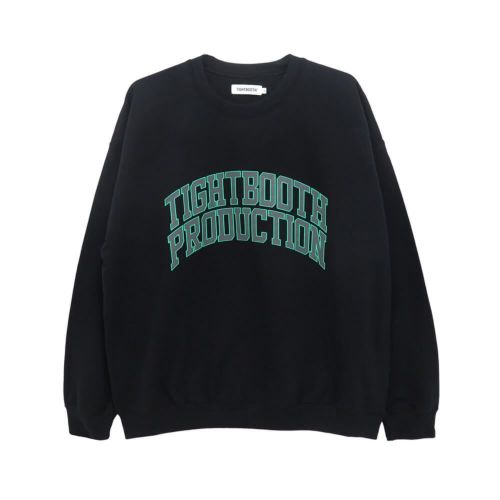 TIGHTBOOTH（TBPR）CREW SWEAT タイトブース トレーナー COLLEGE BLACK スケートボード スケボー 