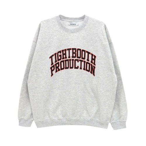 TIGHTBOOTH（TBPR）CREW SWEAT タイトブース トレーナー COLLEGE ASH スケートボード スケボー 